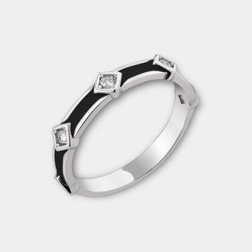Серебряное кольцо &laquo;Черный Оберег&raquo; ring0166 фото